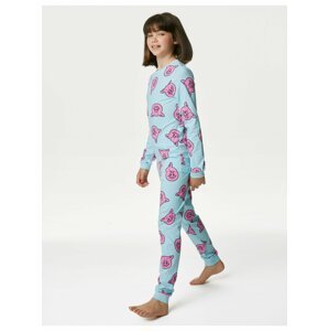 Růžovo-modré holčičí pyžamo s motivem prasátka Percy Marks & Spencer
