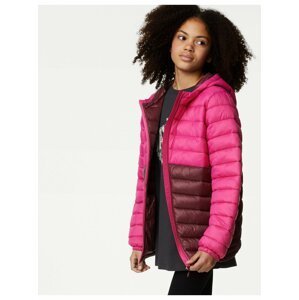 Fialovo-růžová holčičí zateplená bunda Marks & Spencer