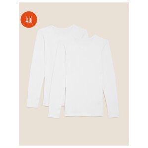 Sada dvou holčičích termo triček v bílé barvě Marks & Spencer