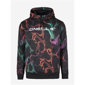 Oranžovo-černá pánská vzorovaná mikina O'Neill RUTILE HOODIE FLEECE