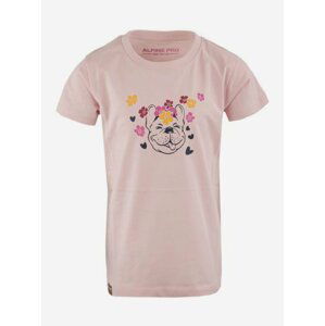 Růžové dětské tričko ALPINE PRO MOLKO