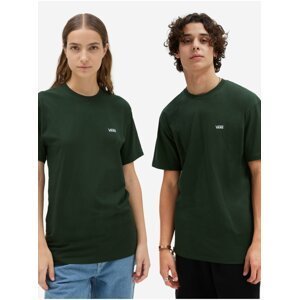 Tmavě zelené unisex tričko VANS Left Chest Logo
