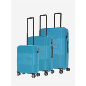 Sada tří cestovních kufrů v tyrkysové barvě Travelite Waal S,M,L Turquoise