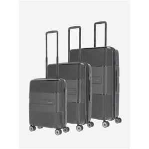 Sada tří cestovních kufrů v černé barvě Travelite Waal S,M,L Black