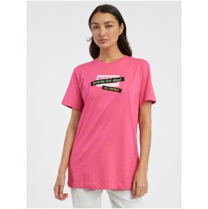 Růžové dámské tričko Diesel Daria