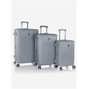 Sada tŕí cestovních kufrů v šedé barvě Heys Earth Tones S,M,L Glacier Grey