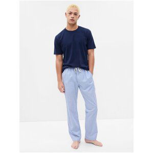Světle modré pánské pruhované pyžamové kalhoty GAP
