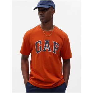 Oranžové pánské tričko s potiskem GAP