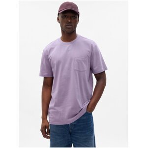 Světle fialové pánské tričko s kapsičkou GAP