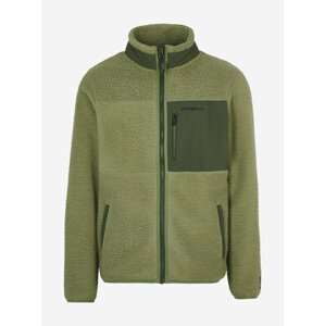 Zelená pánská mikina na zip O'Neill SHERPA FZ FLEECE