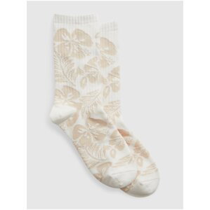 Krémové pánské květované ponožky Gap