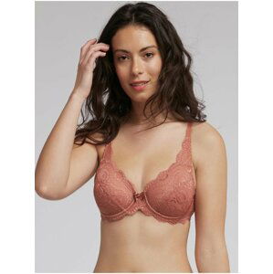 Cihlová dámská krajková podprsenka Playtex FLOWER ELEGANCE - UNDERWIRE BRA