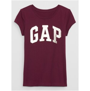 Vínové holčičí tričko Gap