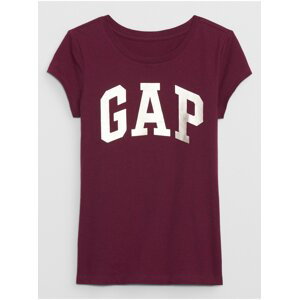 Vínové holčičí tričko Gap