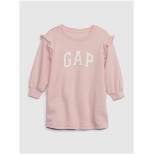 Růžové holčičí mikinové šaty Gap