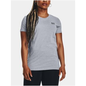 Světle šedé dámské žíhané tričko Under Armour UA W SPORTSTYLE LC SS