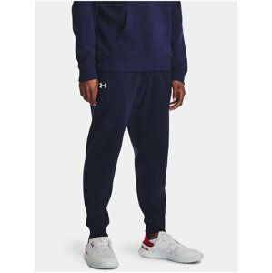 Tmavě modré pánské sportovní tepláky Under Armour UA Rival Fleece Joggers