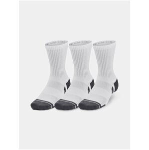 Sada tří párů sportovních ponožek v bílé barvě Under Armour Performance