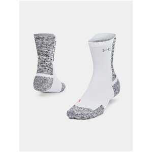 Šedo-bílé unisex sportovní ponožky Under Armour UA AD Run Cushion 1pk Mid