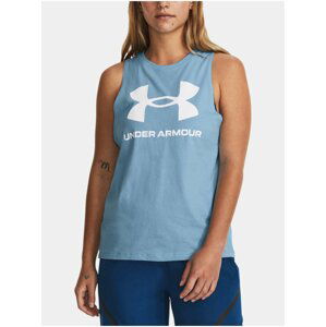 Světle modré tílko Under Armour UA W LIVE SPORTSTYLE TANK