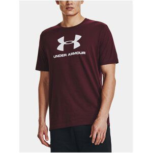 Vínové pánské tričko Under Armour UA M SPORTSTYLE LOGO SS