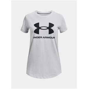 Světle šedé holčičí sportovní tričko Under Armour Sportstyle