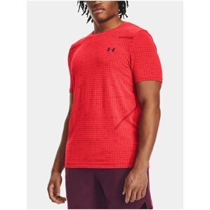 Červené pánské kostkované sportovní tričko Under Armour Vanish