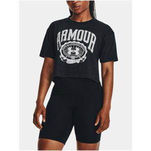Černé dámské sportovní crop top tričko Under Armour Collegiate