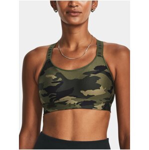 Zelená dámská sportovní army podprsenka Under Armour UA Infinity High Print Bra