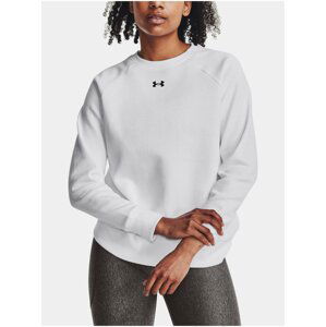 Bílá dámská mikina Under Armour UA Rival Fleece Crew