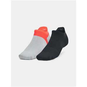 Sada dvou párů unisex ponožek v černé a šedé barvě Under Armour UA AD Run Lite 2pk NS Tab