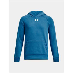 Modrá klučičí mikina s kapucí Under Armour UA Rival Fleece Hoodie