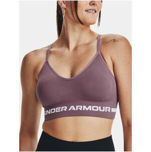 Fialová dámská sportovní podprsenka Under Armour UA Seamless Low Long Bra