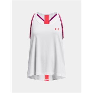 Bílé holčičí sportovní tílko Under Armour Knockout Tank