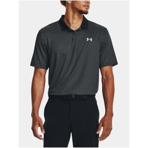 Černé pánské sportovní vzorované polo tričko Under Armour  Perf 3.0