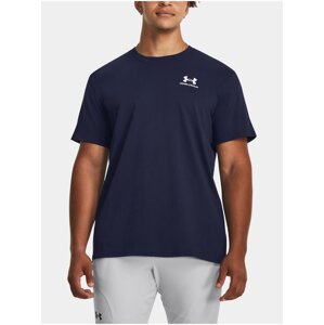 Tmavě modré pánské sportovní tričko Under Armour UA M LOGO EMB HEAVYWEIGHT SS