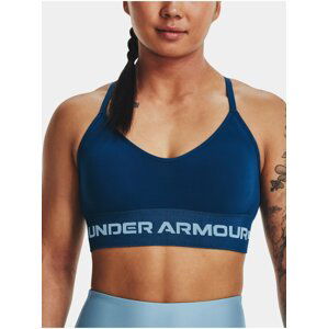 Tmavě modrá dámská sportovní podprsenka Under Armour UA Seamless Low Long Bra