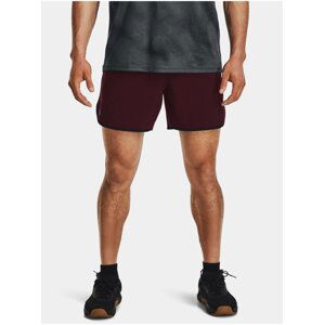 Vínové pánské sportovní kraťasy Under Armour UA HIIT Woven 6in Shorts