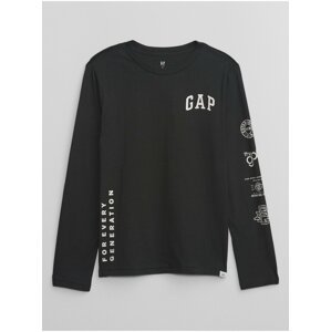 Černé klučičí tričko Gap