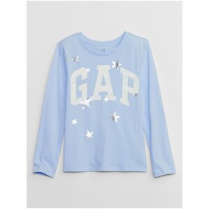 Světle modré holčičí vzorované tričko Gap