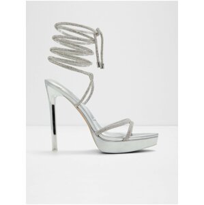 Dámské sandálky ve stříbrné barvě ALDO Izabella