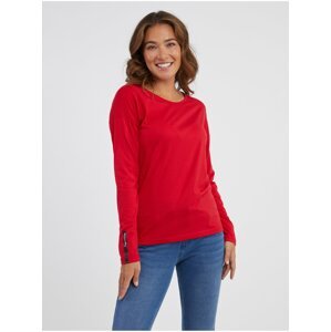 Červené dámské tričko s dlouhým rukávem SAM 73 Patty