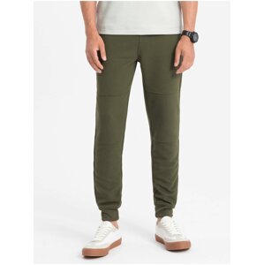 Khaki pánské tepláky Ombre Clothing Ottoman