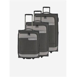 Sada tří cestovních kufrů v šedé barvě Travelite Viia 2w S,M,L