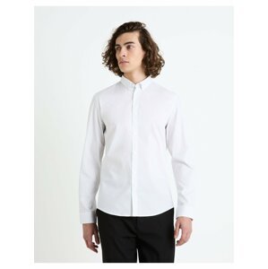 Bílá pánská vzorovaná košile Celio Faop