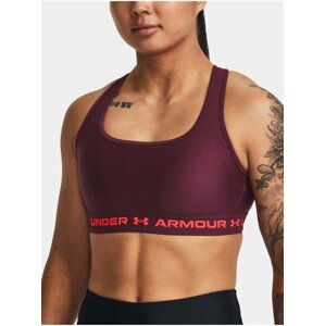 Vínová sportovní podprsenka Under Armour UA Crossback Mid Bra