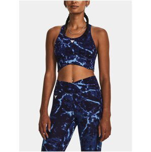 Tmavě modré dámské sportovní crop top tílko Under Armour Rock