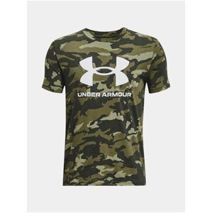 Zelené klučičí vzorované tričko Under Armour Sportstyle