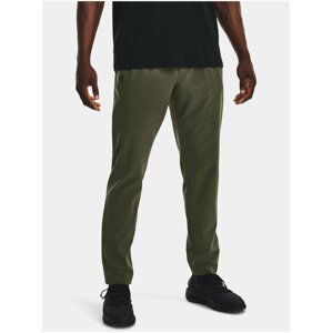 Khaki pánské sportovní kalhoty Under Armour Woven