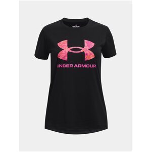 Černé holčičí sportovní tričko Under Armour Tech Print